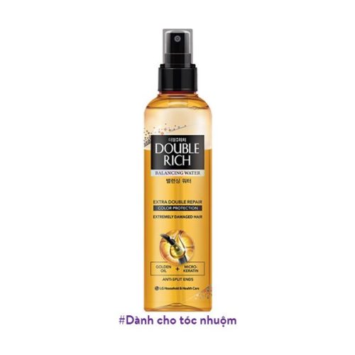 Nước Dưỡng Tóc Double Rich Chuyên Sâu Balancing Water Double Repair (250ml) - #Vàng - Dành cho tóc nhuộm