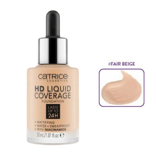 Kem Nền Che Phủ Catrice HD Liquid Coverage Foundation (30ml) - #008 - Fair Beige