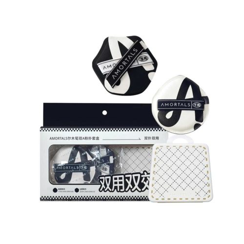 Bộ Bông Mút Amortals Double A Powder Puff Set (2 Bông Mút + 1 Hộp Đựng)